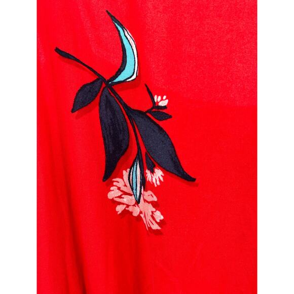 Ava‎ & Vic Bird of Paradise Plus Size 2X Red Summer Dress Spaghetti Straps - Picture 9 of 10